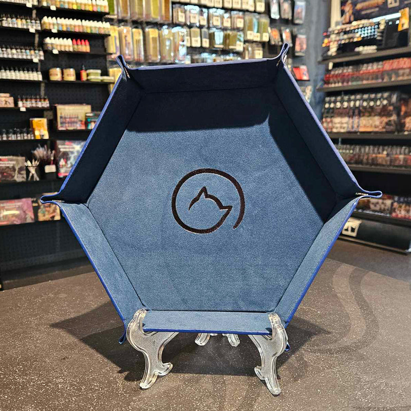 Bea Games Hexagon Dice Tray  - Dark Blue with Black