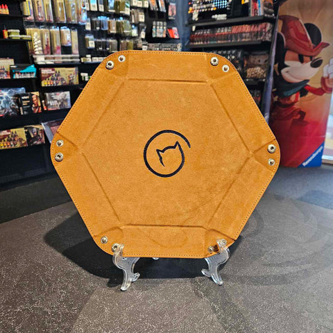 Bea Games Hexagon Dice Tray  - Brown with Black