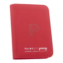 Palms Off Gaming: Collector's Series 4 Pocket Zip Binder – Red
