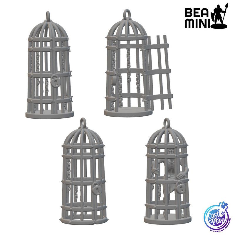 Prisoner Cages | BeaMini Unpainted RPG Miniatures