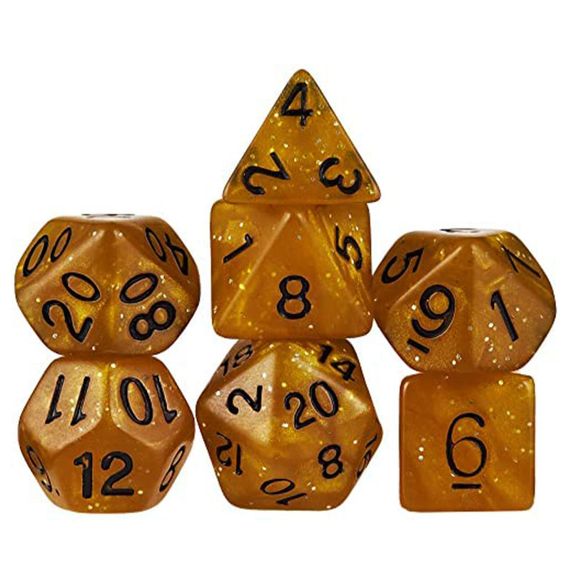 Iced Mocha - 7 Piece Polyhedral Dice Set + Dice Bag
