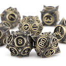 Elven Room Clearer - 7 Piece Metal Polyhedral Dice Set & Dice Case
