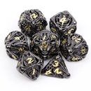 The Grim Reaper - 7 Piece Hollow Metal Polyhedral Dice Set & Dice Case
