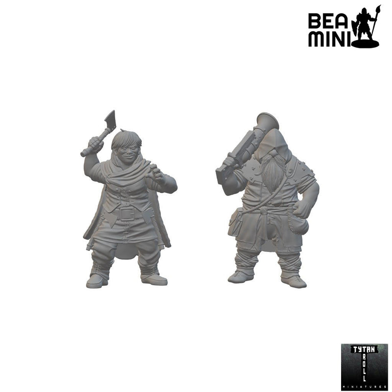 Dwarven Rangers | BeaMini Unpainted RPG Miniatures