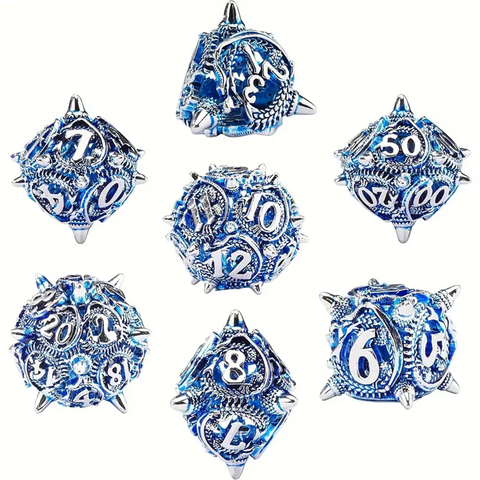 Dragon Ball - 7 Piece Hollow Metal Polyhedral Dice Set & Dice Case