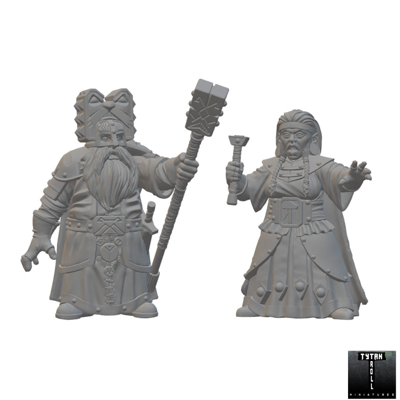 Dwarf Wizards (Wave 2) | BeaMini Unpainted RPG Miniatures