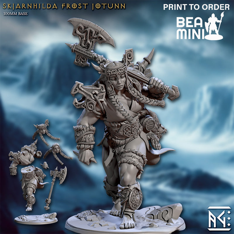 Skjarnhilda The Frost Giant | BeaMini Print to Order Miniatures