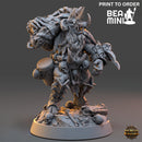 Slagna - Beastman Warrior | BeaMini Print to Order Miniatures