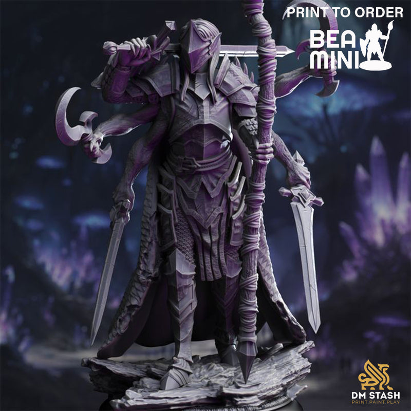Siltrak'thos - Knight from Beyond the Planes | BeaMini Print to Order Miniatures