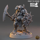 Ookje - Beastman Warrior | BeaMini Print to Order Miniatures
