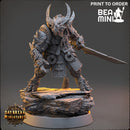 Kiarnak Stonecold - Dragonborn Fighter | BeaMini Print to Order Miniatures