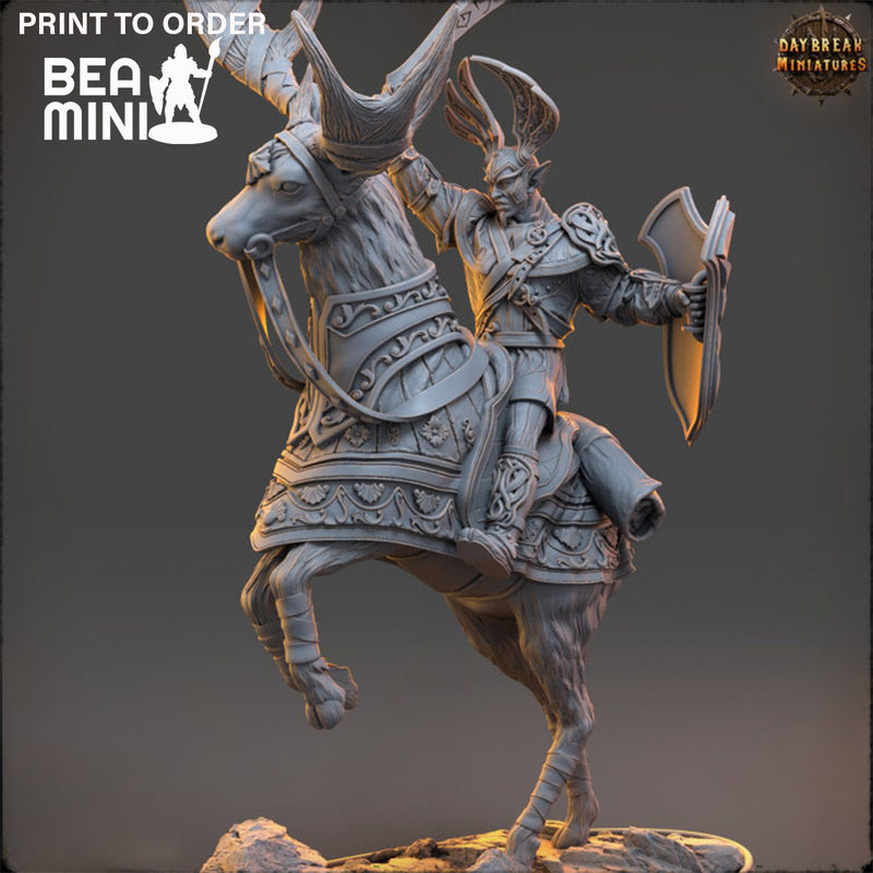 Faeren the Farseeing - Elven Fighter | BeaMini Print to Order Miniatures