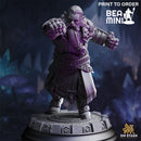 Gruthdin - Dark Dwarf Pugilist | BeaMini Print to Order Miniatures
