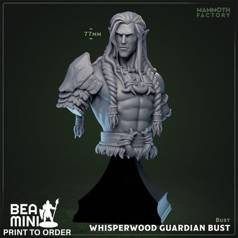 Whisperwood Guardian Bust | BeaMini Print to Order Miniatures