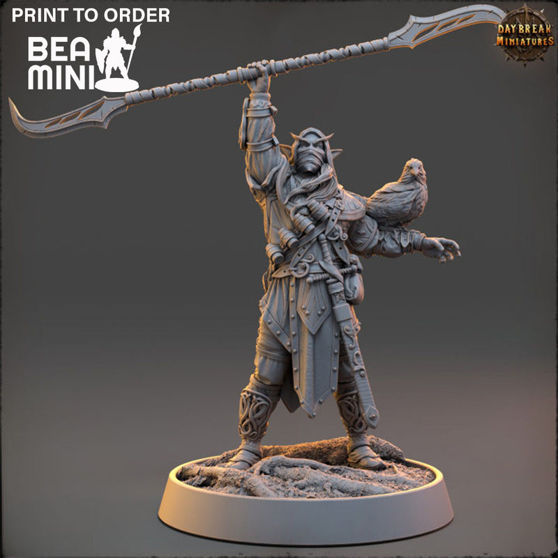Arren Klooser - Elven Ranger | BeaMini Print to Order Miniatures
