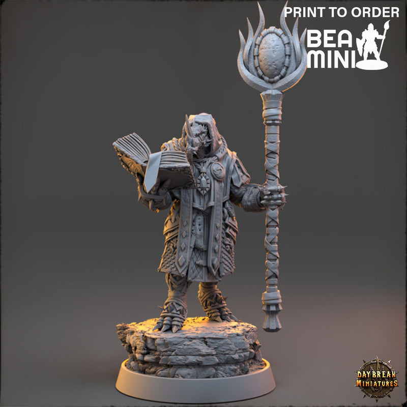 Ghaal ”Blood Ruby” Shaantza  - Dragonborn Warlock | BeaMini Print to Order Miniatures