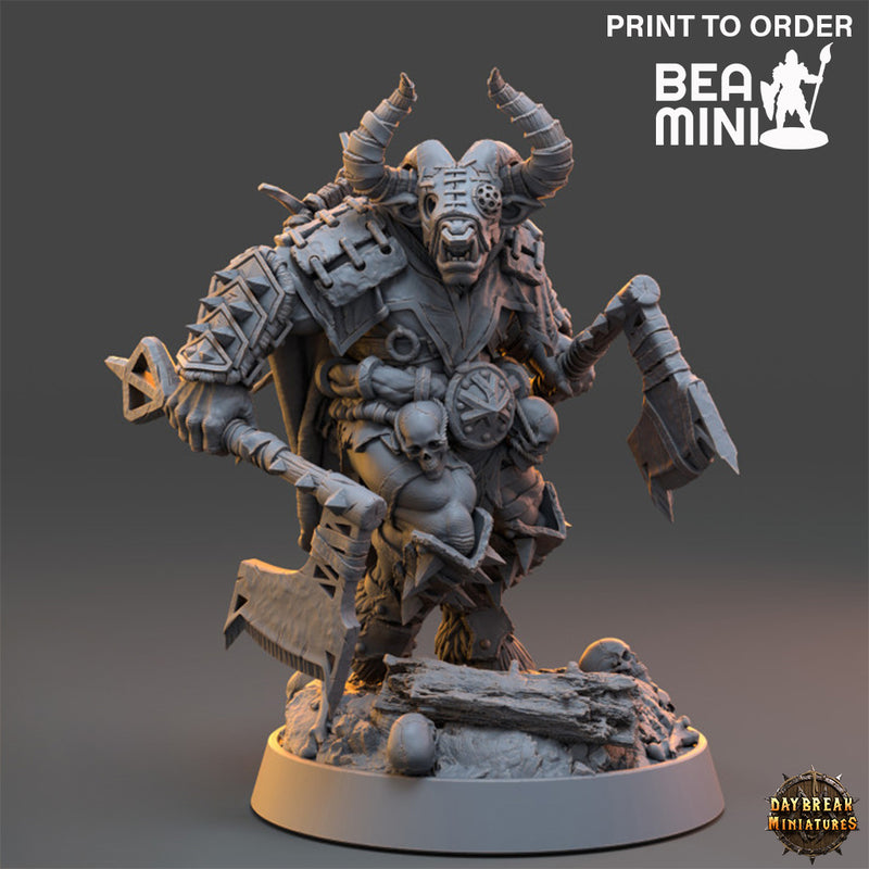 Haoul - Beastman Warrior | BeaMini Print to Order Miniatures