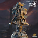 Dwarf Pirate Captain - Baradin Blackbeard - Bust | BeaMini Print to Order Miniatures