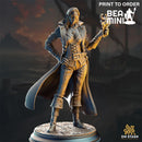 Elf Pirate Rogue - Charlotte-Anne | BeaMini Print to Order Miniatures