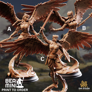 Valkyrie Warriors - Daughters of Death | BeaMini Print to Order Miniatures