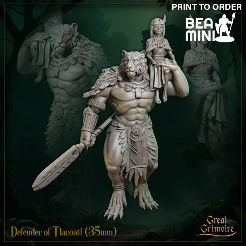 Defender of Tlacoatl | BeaMini Print to Order Miniatures