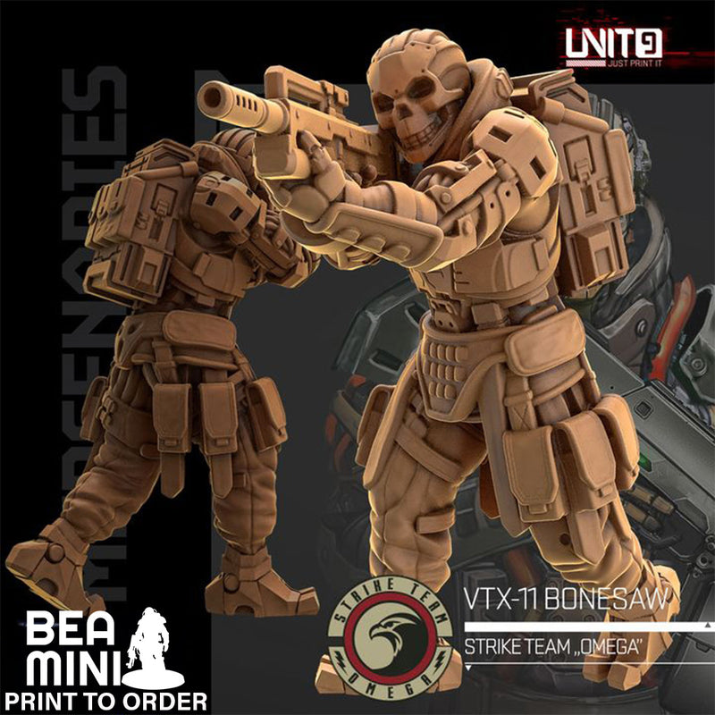 Cyberpunk - VTX-11 Bonesaw - Mercenaries Strike Team | BeaMini Print to Order Miniatures