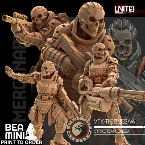 Cyberpunk - VTX-11 Bonesaw - Mercenaries Strike Team | BeaMini Print to Order Miniatures