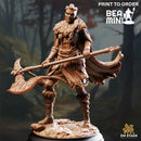 Barbarian Berserker - Gunnhildr | BeaMini Print to Order Miniatures