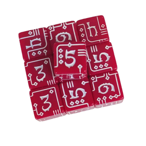 Ruby Circuit - 10pc D6 set with free dice bag