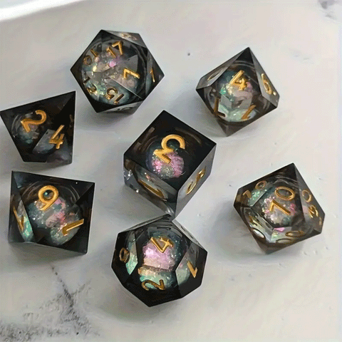 Soul Stone - Liquid Core Sharp Edge Dice Set