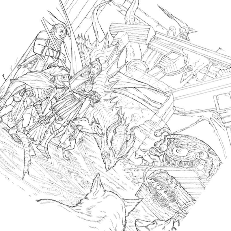 The Dungeons & Dragons Coloring Book | 80 Adventurous Line Drawings