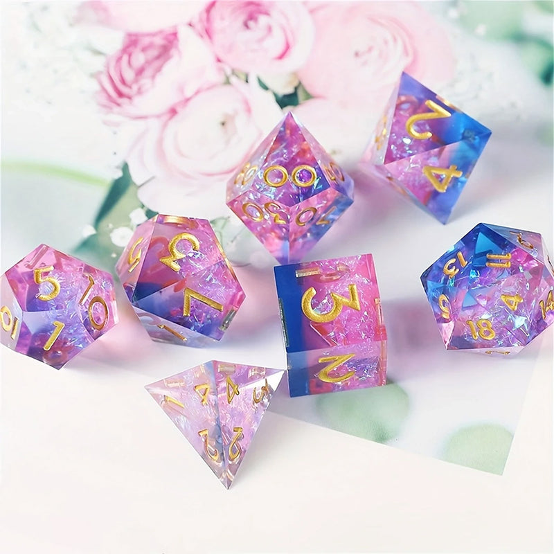 Fairy Floss - Sharp Edge Dice Set  & Dice Case