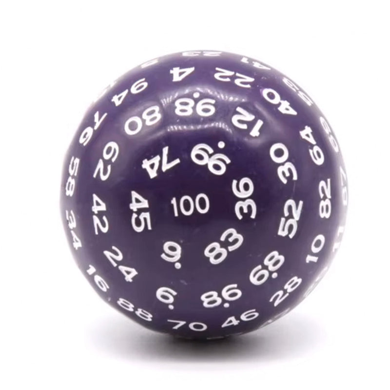 D100 (One Hundred Sided Dice) - Purple/White
