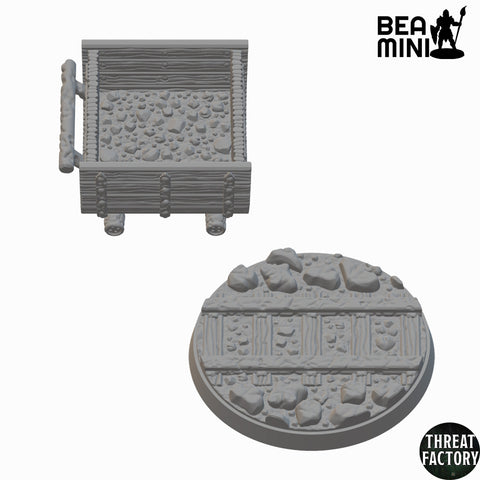Mine Cart | BeaMini Unpainted RPG Miniatures