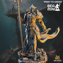 Paladin of the Sea - Cylantros Azurius | BeaMini Print to Order Miniatures