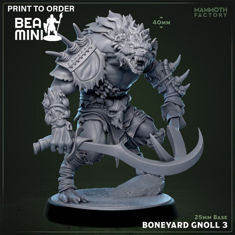 Boneyard Gnoll 3 | BeaMini Print to Order Miniatures