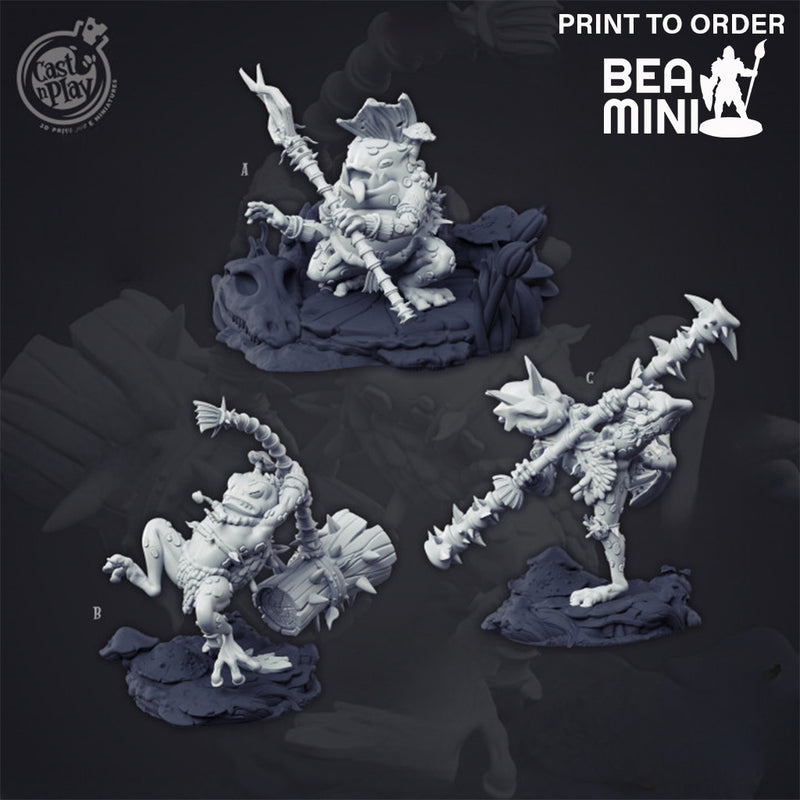 Bullywugs | BeaMini Print to Order Miniatures