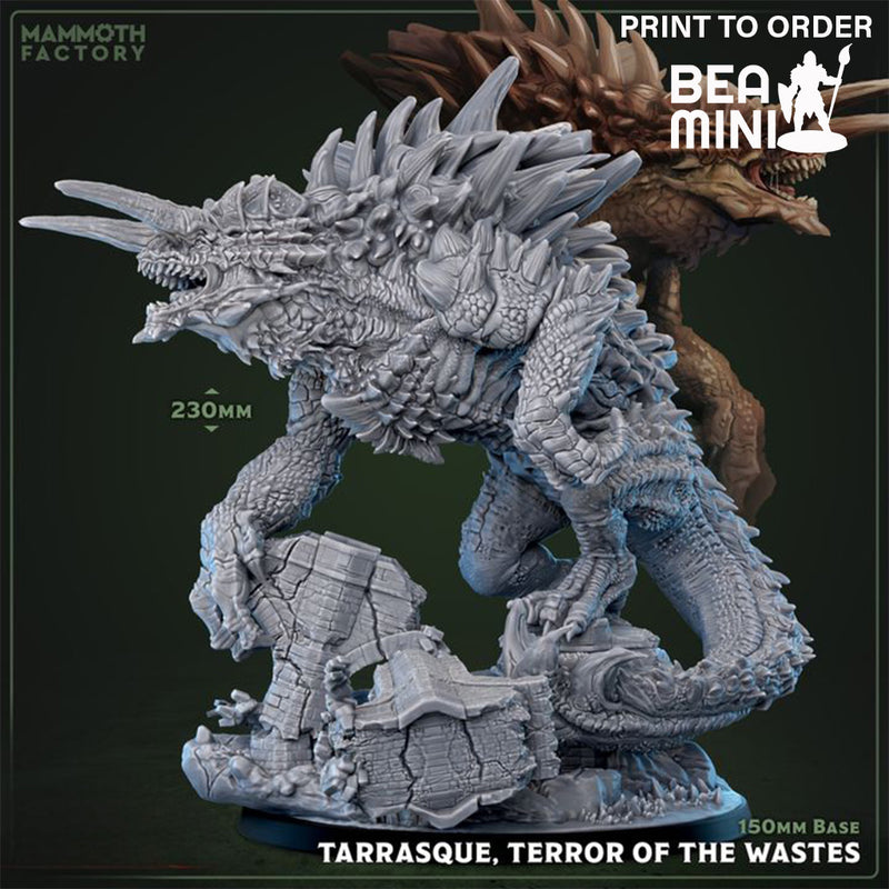 Tarrasque, Terror of the Wastes | BeaMini Print to Order Miniatures
