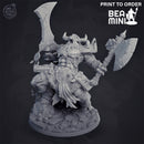 Dohnul - Minotaur Barbarian | BeaMini Print to Order Miniatures