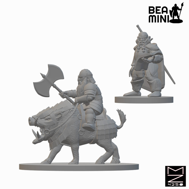 Dwarf Fighter (wave 2) | BeaMini Unpainted RPG Miniatures
