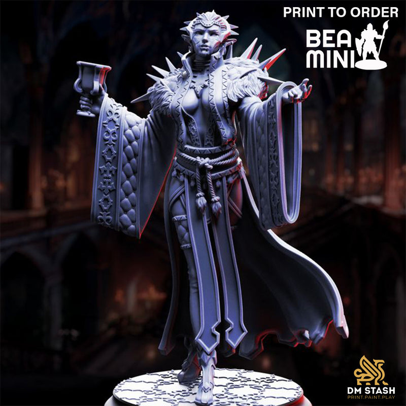Vampire Noblewoman - Baroness Noctra de Blanc | BeaMini Print to Order Miniatures