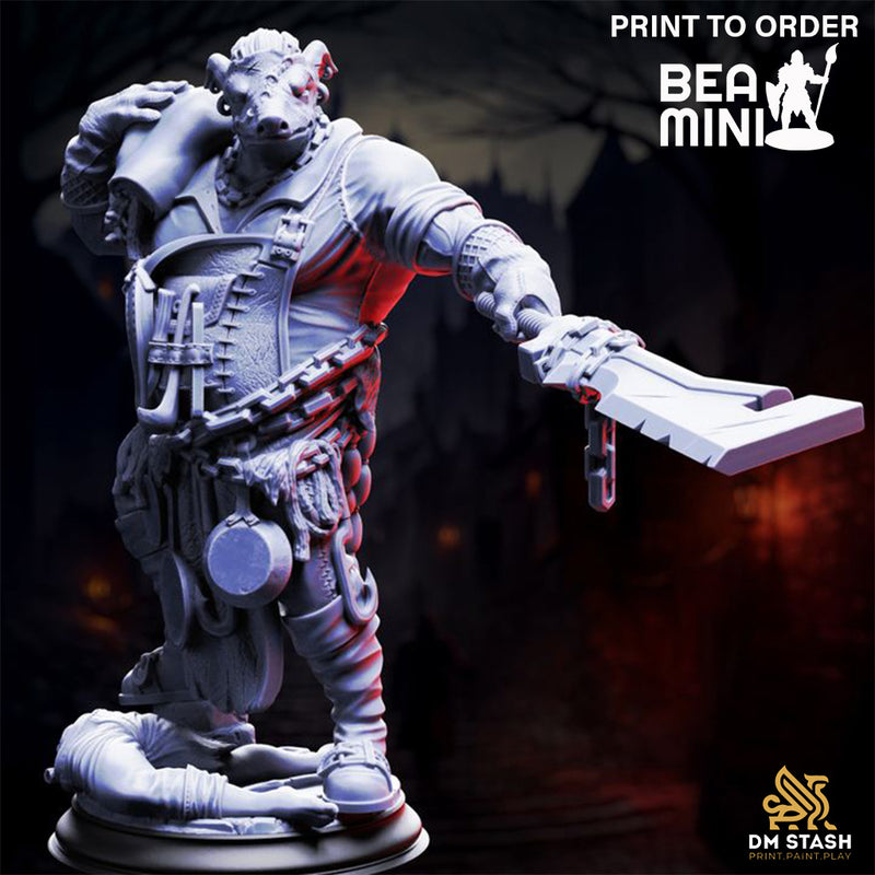 Half-Orc Chef - Gunthrak Destraz | BeaMini Print to Order Miniatures