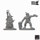 Dwarf Artificer and Wizard | BeaMini Unpainted RPG Miniatures