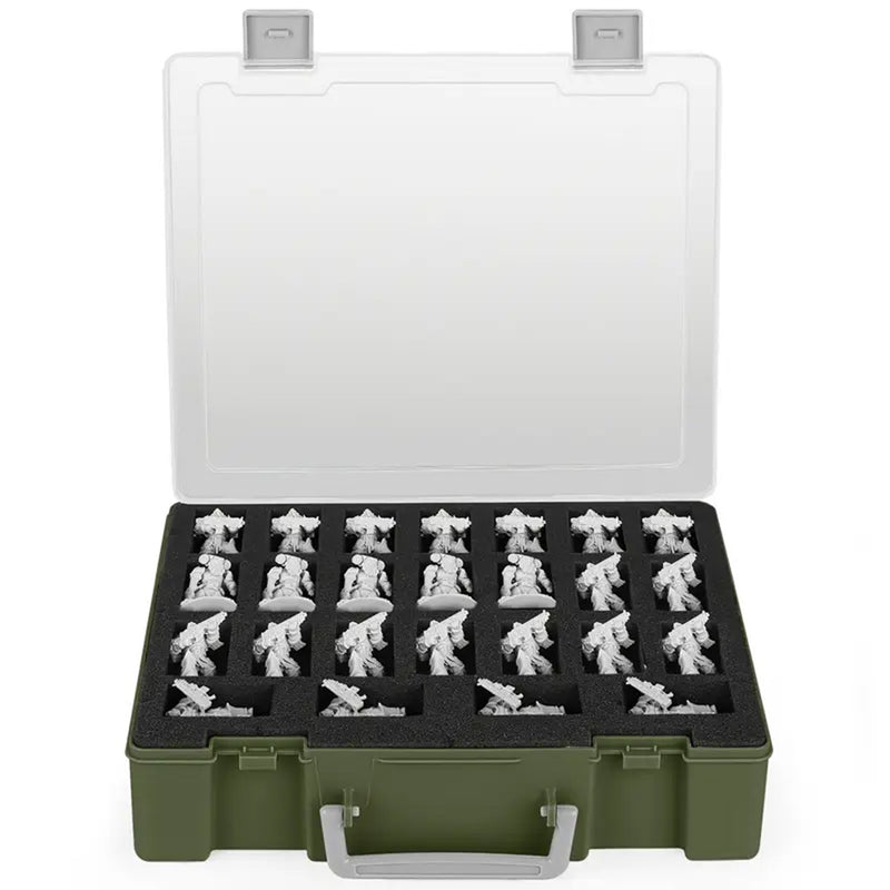 50 Slot Protective Miniatures Case - Green