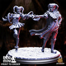 Vampire Jester Lovers - Sanguine & Melancholy | BeaMini Print to Order Miniatures