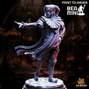Sombre Vampire Jester - Melancholy | BeaMini Print to Order Miniatures