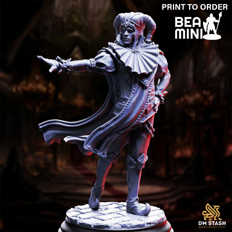 Sombre Vampire Jester - Melancholy | BeaMini Print to Order Miniatures