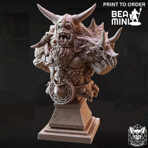 Barlgura Chief Bust | BeaMini Print to Order Miniatures