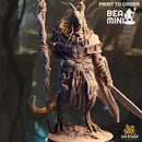 Dragonborn Druid Horzin Ashen-Palm | BeaMini Print to Order Miniatures