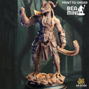 Dragonborn Fighter - Vaakrin Steeljaw | BeaMini Print to Order Miniatures